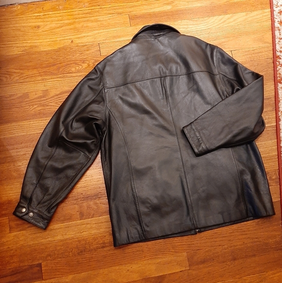 St. John's Bay leather coat - Picture 4 of 8